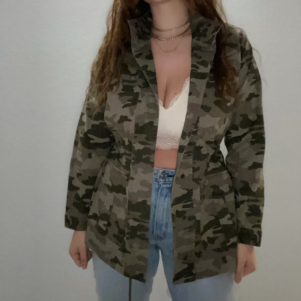NEW green camo cargo jacket